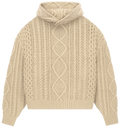 Fear of God Essentials Cable Knit Hoodie Gold Heather
