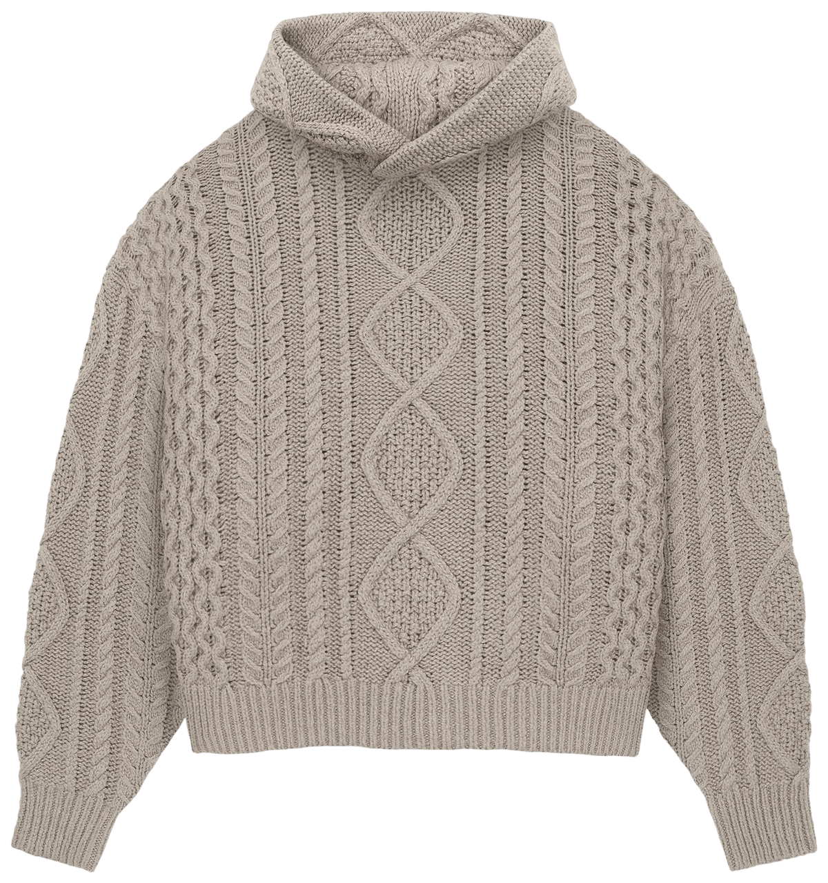 Fear of God Essentials Cable Knit Hoodie Core Heather