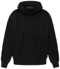 Fear of God Essentials Cable Knit Hoodie Jet Black