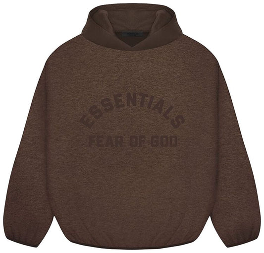 Fear of God Essentials Nylon Fleece Hoodie 'Heather Wood/Wood'