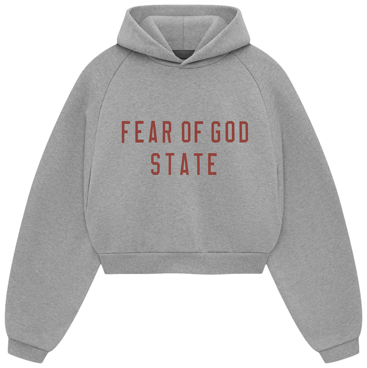 Fear of God Essentials Fleece Cropped Hoodie Dark Heather