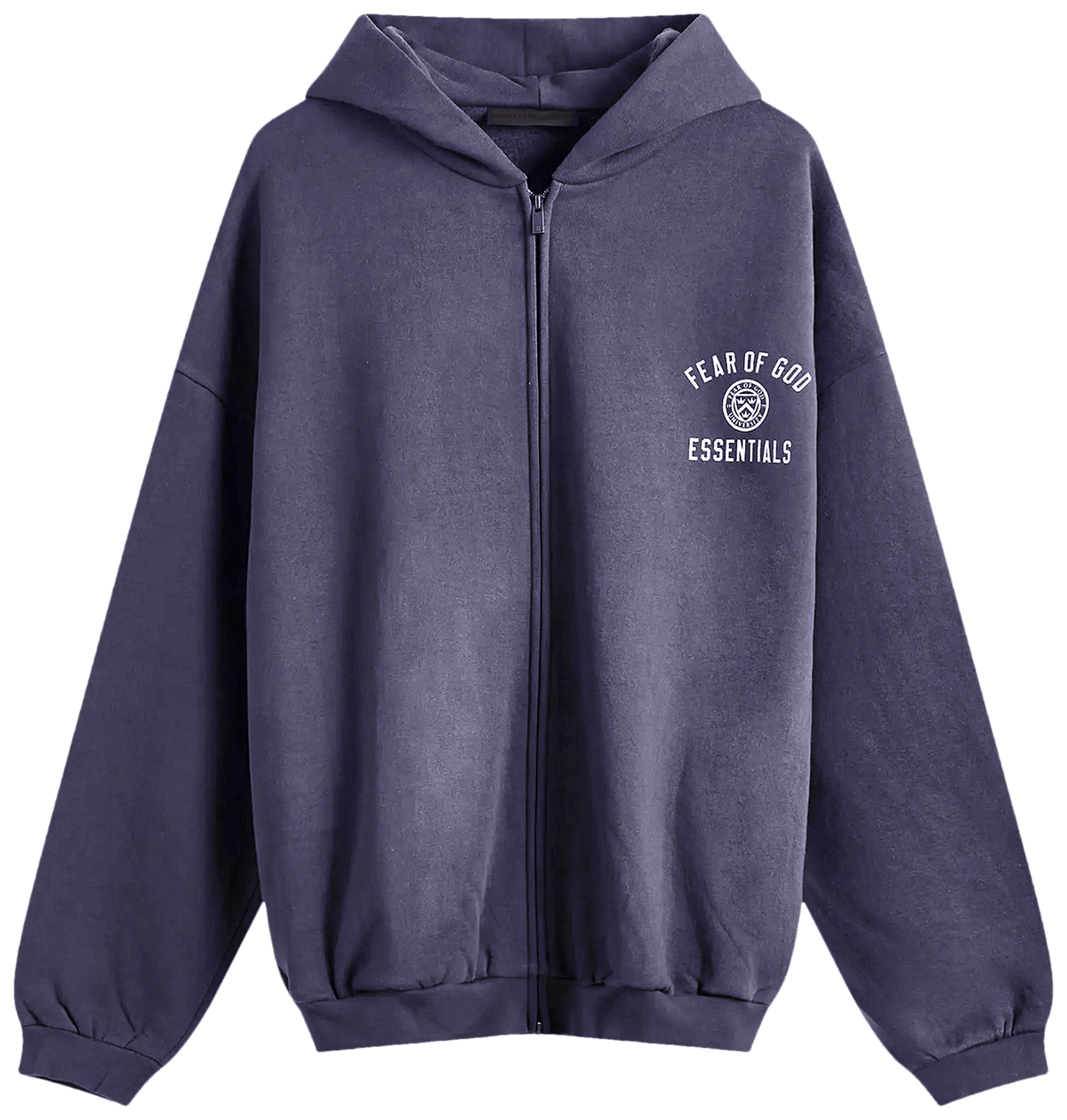 Fear of God Essentials Heavy Fleece Full Zip Hoodie Marine Blue