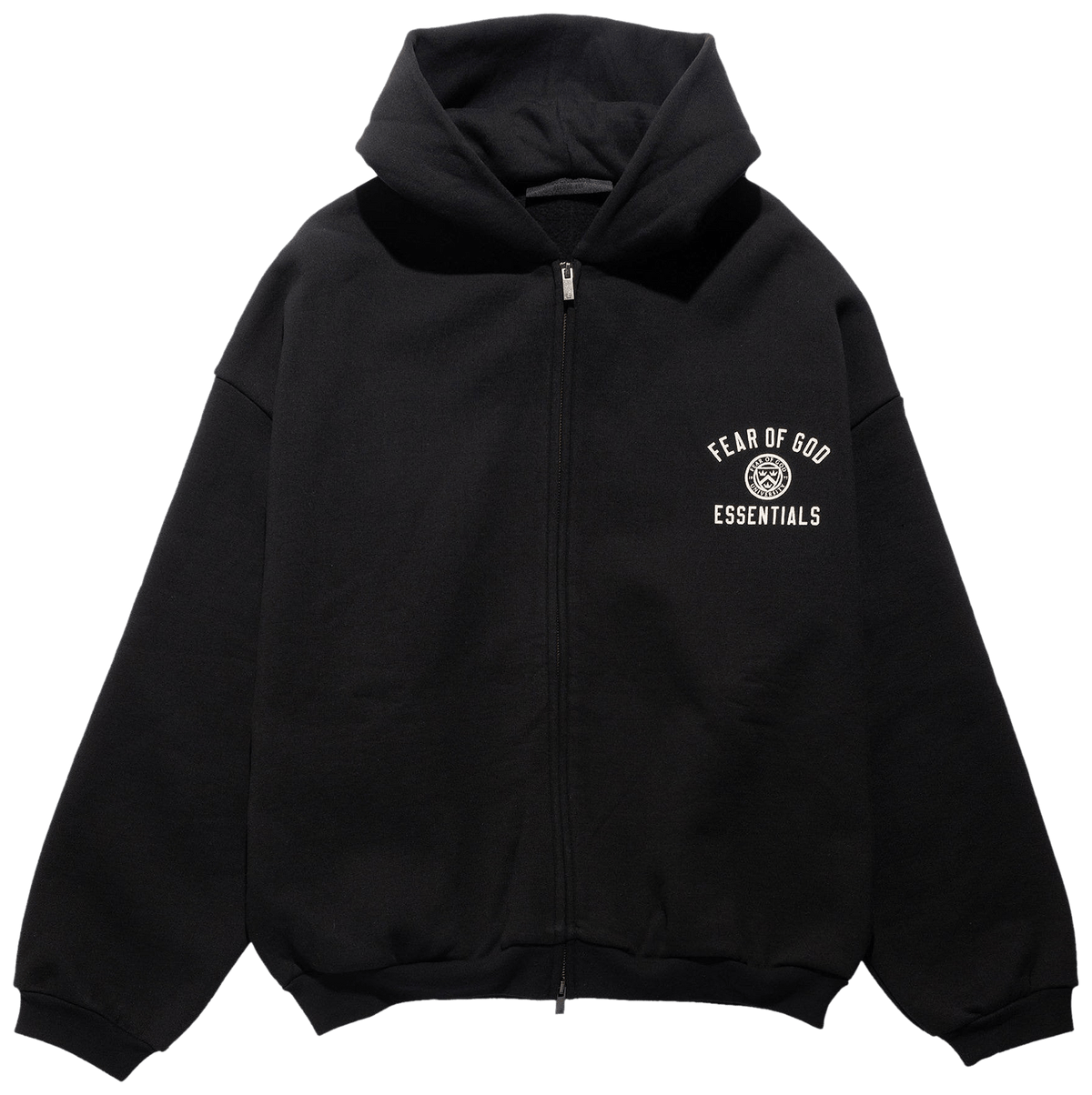 Fear of God Essentials Heavy Fleece Full Zip Hoodie Black