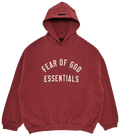 Fear of God Essentials Fleece Hoodie Crimson