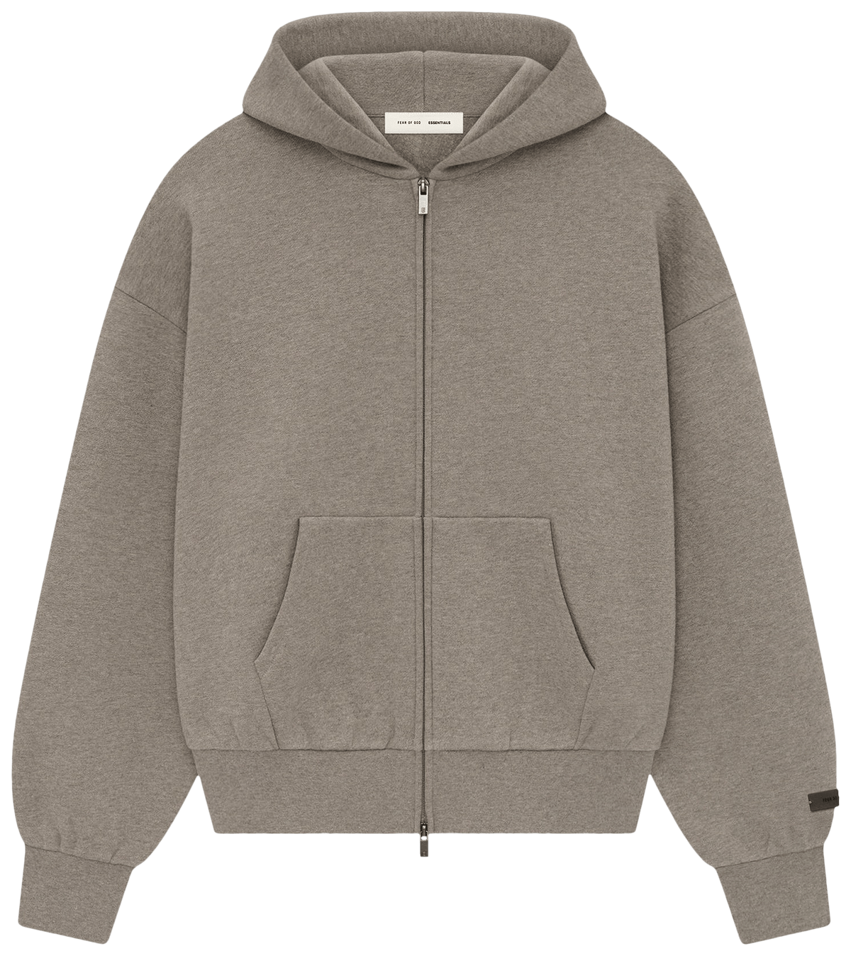 Fear of God Essentials Classic Full Zip Up Hoodie Homestead Heather