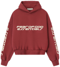 Fear of God Essentials Cropped Relaxed Hoodie Crimson