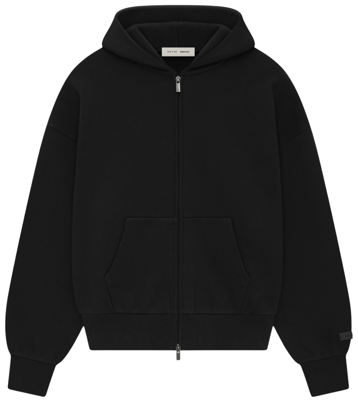 Fear of God Essentials Classic Zip Up Hoodie Vintage Black
