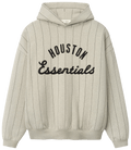 Fear of God Essentials Astros Sport Hoodie Heather Stone W Black Pinstripes