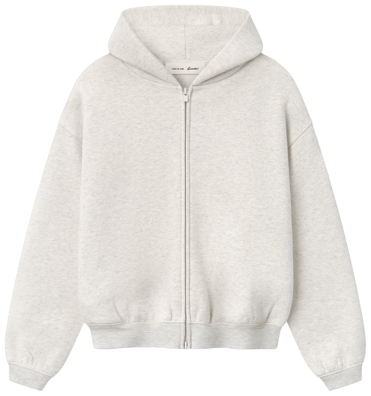 Fear of God Essentials Classic Full Zip Hoodie Oatmeal Heather