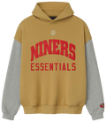 Fear of God Essentials Forty Niners Sport Hoodie Prairie SandConcrete Heather