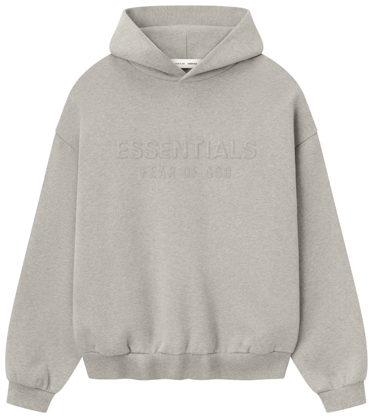 Fear of God Essentials Embossed 90s Fit Fleece Hoodie Warm Heather