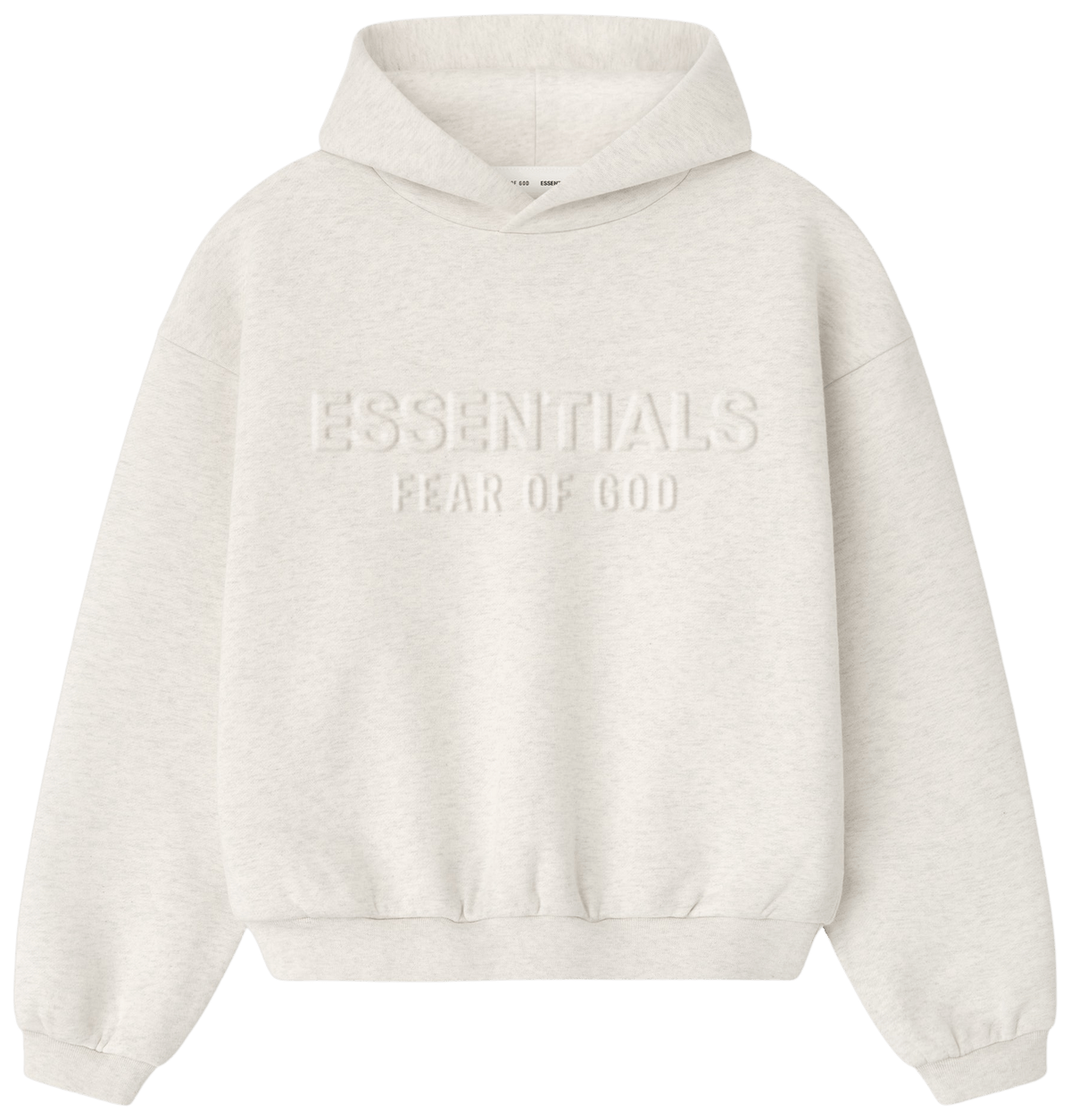 Fear of God Essentials Embossed Classic Hoodie Oatmeal Heather