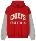 Fear of God Essentials Chiefs Sport Hoodie RedConcrete Heather