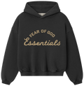 Fear of God Essentials 90s Hoodie Faded Black