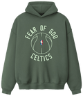 Fear of God Essentials Celtics X Barkley Hendricks 90s Hoodie Balsam Green