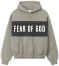 Fear of God Essentials Cropped Relaxed Panelled Hoodie Seal HeatherIron Grey