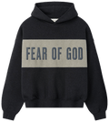 Fear of God Essentials Cropped Relaxed Panelled Hoodie Iron Grey HeatherSeal Heather