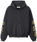 Fear of God Essentials 90s Zip Up Hoodie Washed Iron Grey
