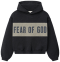 Fear of God Essentials Cropped Relaxed Panelled Hoodie Iron Grey HeatherSeal Heather