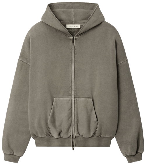 Fear of God Essentials 90s Zip Up Hoodie Washed Seal