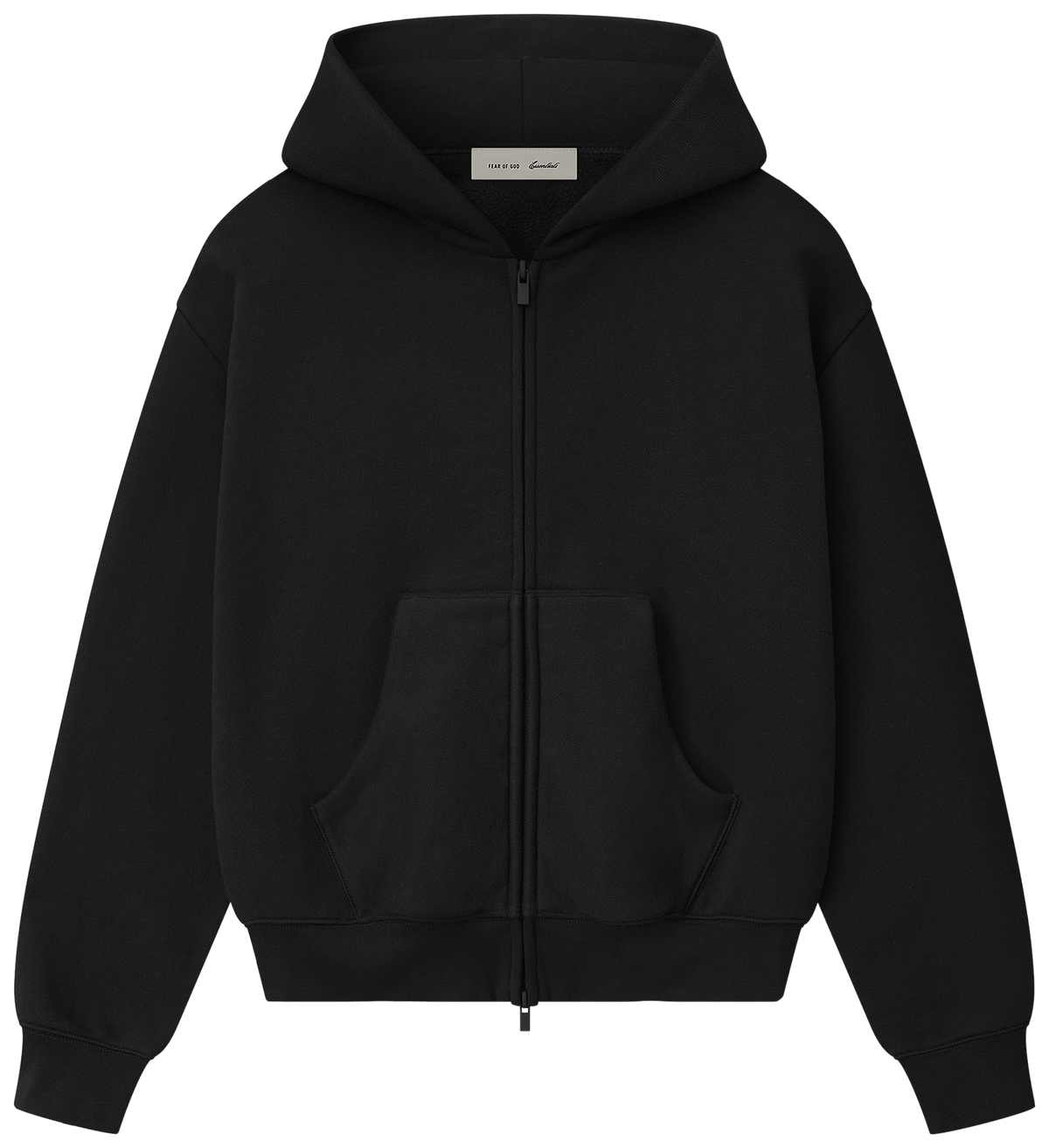 Fear of God Essentials Classic Full Zip Hoodie Vintage Black