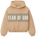 Fear of God Essentials Cropped Relaxed Panelled Hoodie GingerSeal Heather