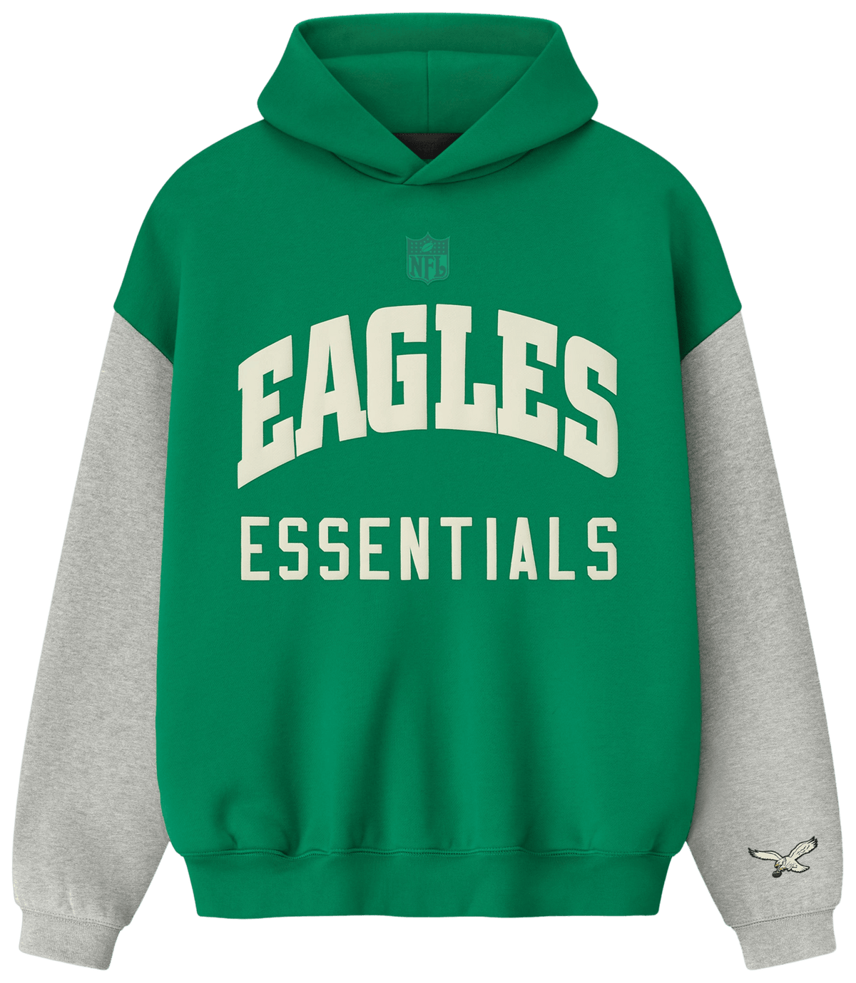 Fear of God Essentials Eagles Sport Hoodie Golf Green Concrete Heather
