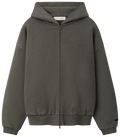 Fear of God Essentials Embossed 90s Relaxed Zip Up Hoodie Warm Heather