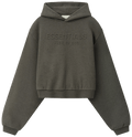 Fear of God Essentials Embossed Cropped Hoodie Ash Heather