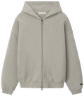 Fear of God Essentials Embossed 90s Relaxed Zip Up Hoodie Ash Heather