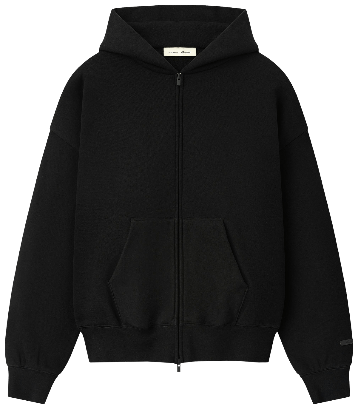Fear of God Essentials Classic Zip Up Hoodie Black