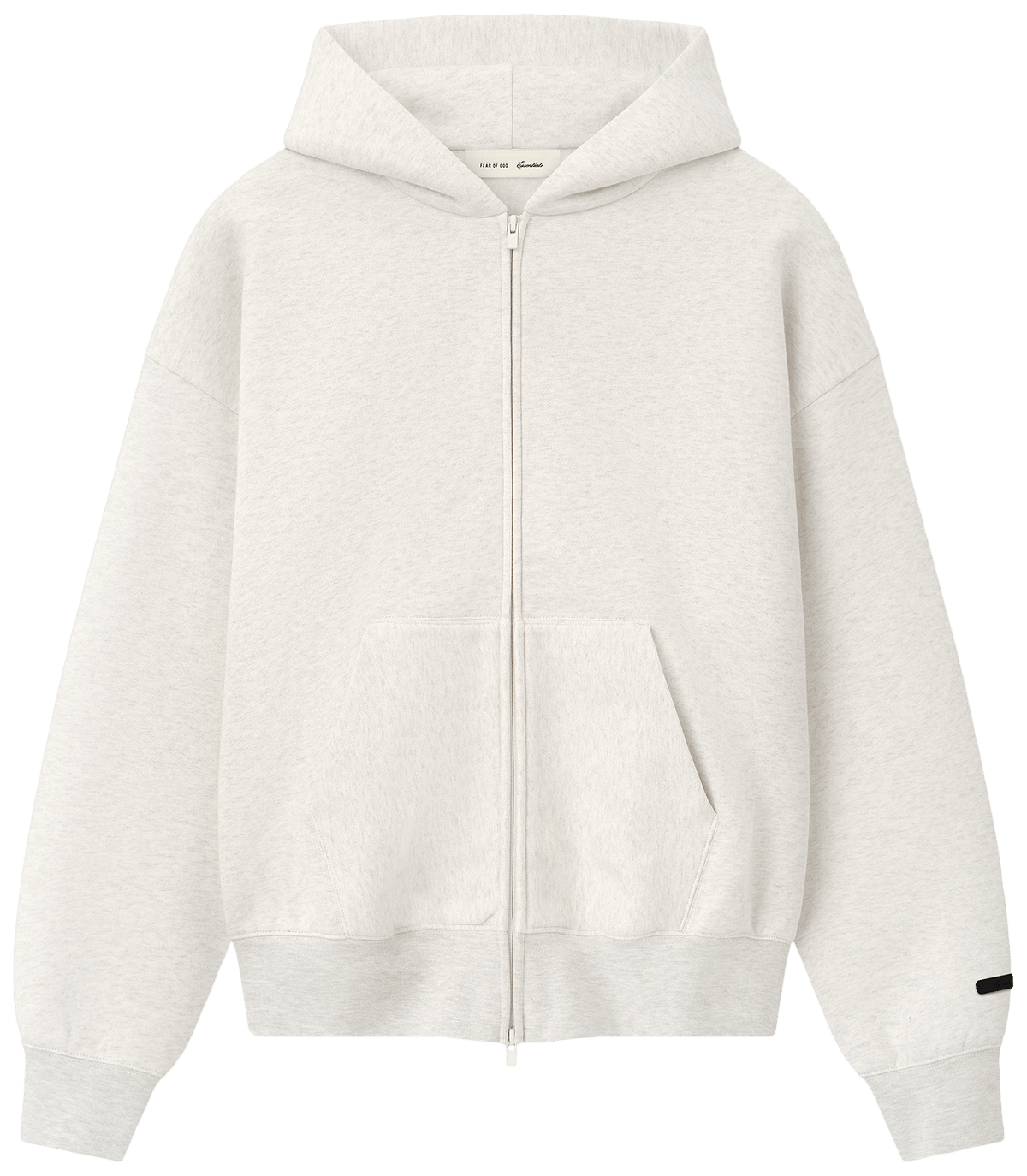 Fear of God Essentials Classic Zip Up Hoodie Oatmeal Heather
