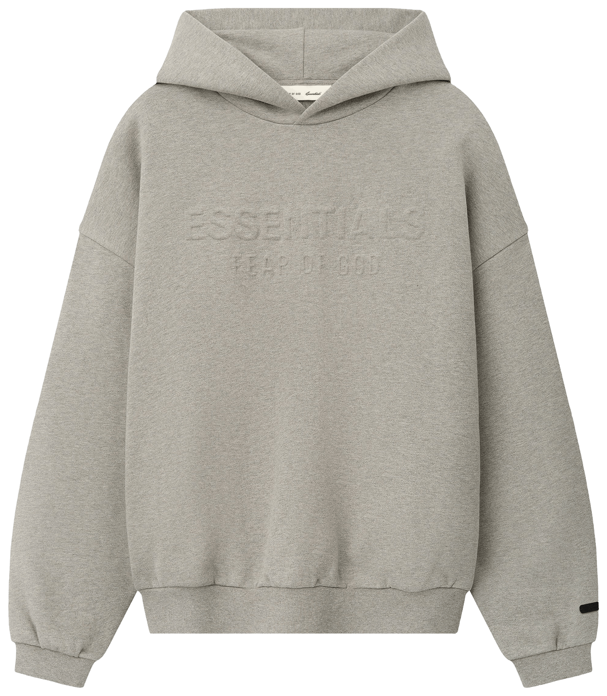 Fear of God Essentials Embossed 90s Relaxed Hoodie Warm Heather